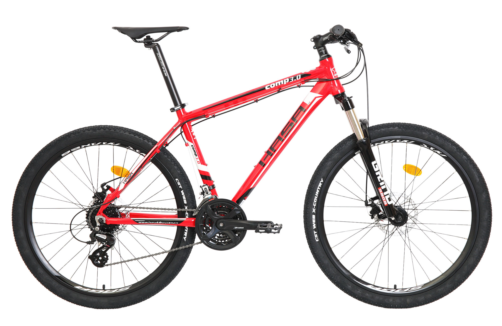 HASA COMP 3.0D Shimano 24 Speed Mountain Bike 26" - Frame Size 17.5" Red