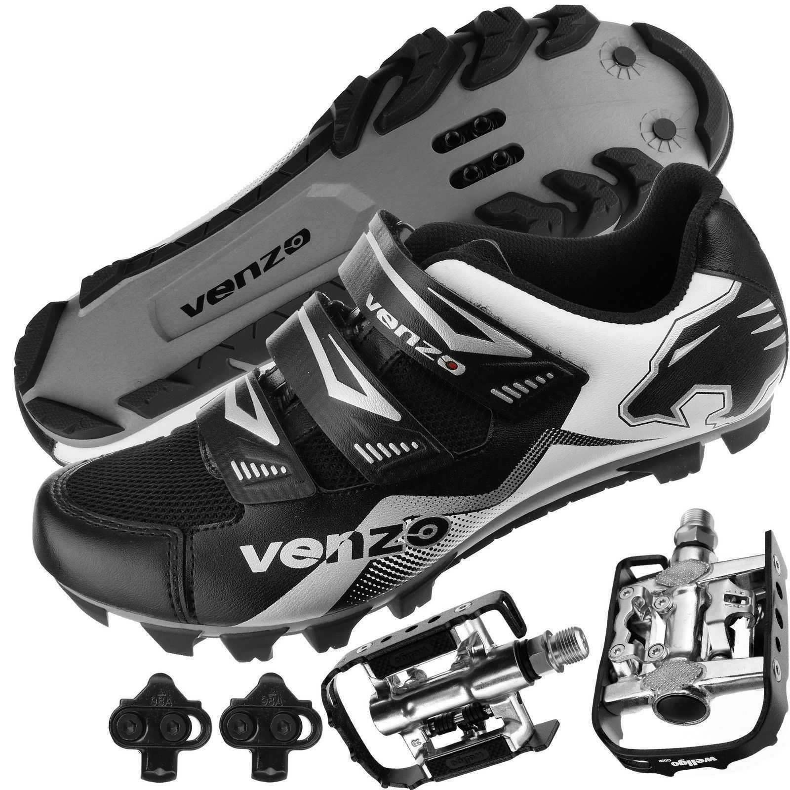 Venzo Mountain Bike Bicycle Cycling Shimano SPD Shoes Multi-Use Pedals 