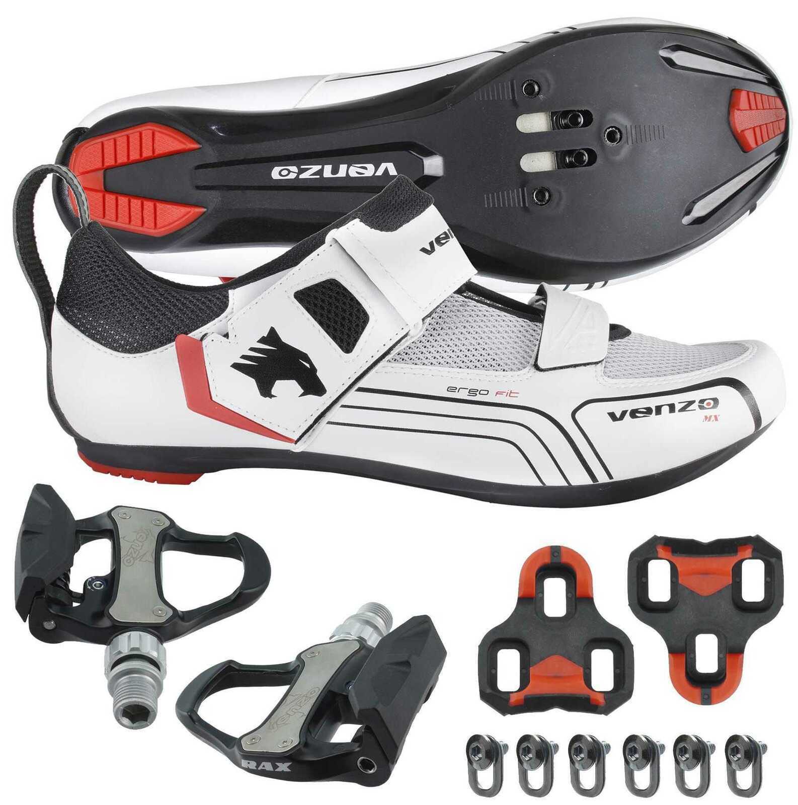 Buy Venzo Bicycle Triathlon Shoes with Pedal For Shimano SPD SL