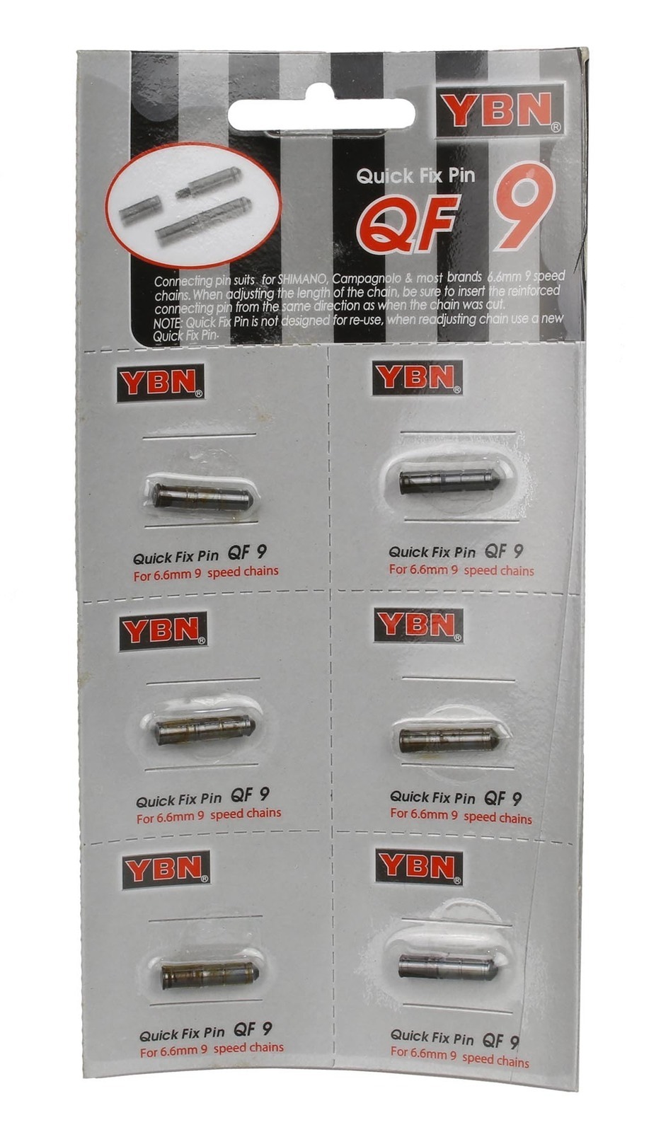 6 x YBN Bike Bicycle Chain Quick Fix Connection Pins Shimano 9 10 Speed