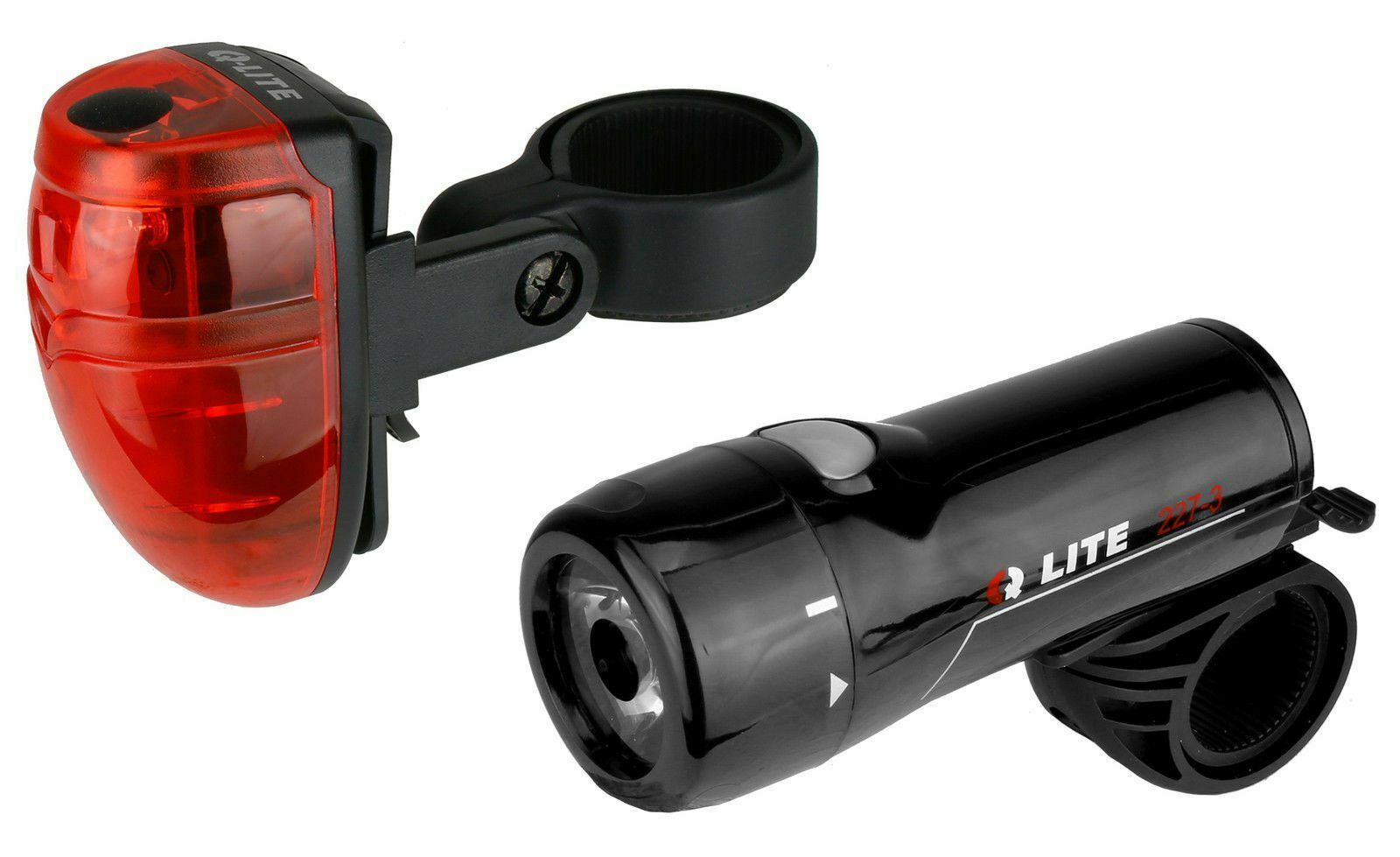 Q-lite Bike Front and Rear LED Lights Kit Black