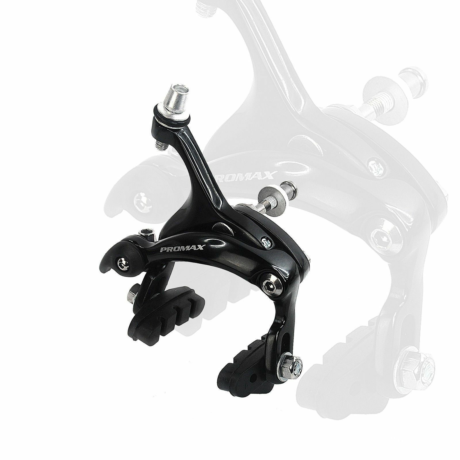 New Promax Black Front Brake Caliper Aluminum Fixie Road Bike White Brake Pads