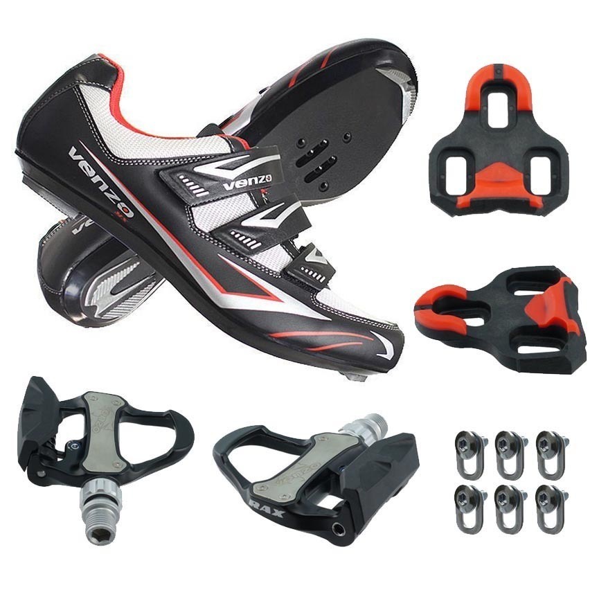 Venzo Road Bike For Shimano SPD SL Look Cycling Bicycle Shoes & Pedals