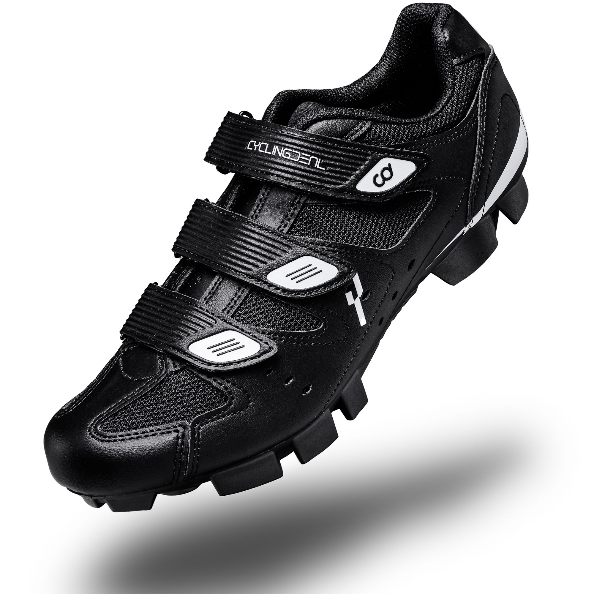 CyclingDeal Mountain Bicycle Bike Men's MTB Cycling Shoes Black Compatible with SHIMANO SPD and CrankBrothers Cleats | Size 40
