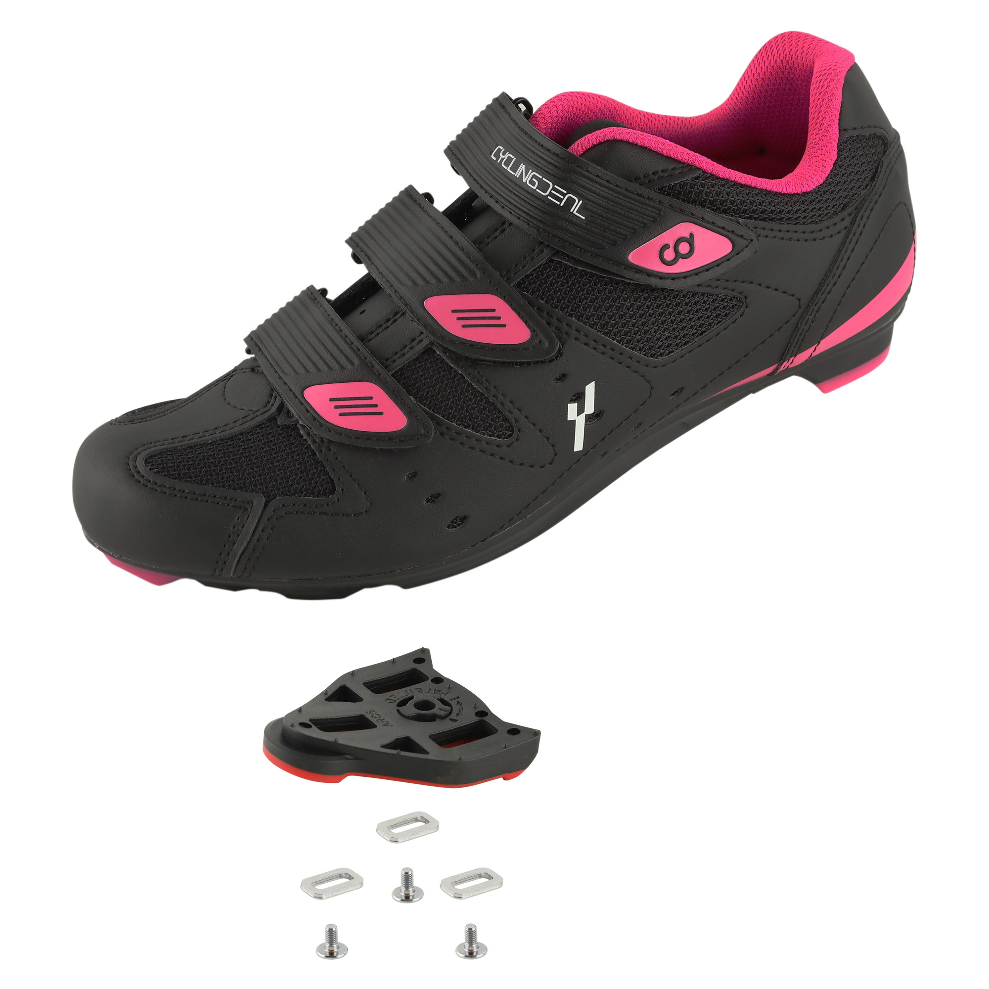 CyclingDeal Road Indoor Bike Women's Cycling Shoes with Look ARC Delta Compatible Cleats 37