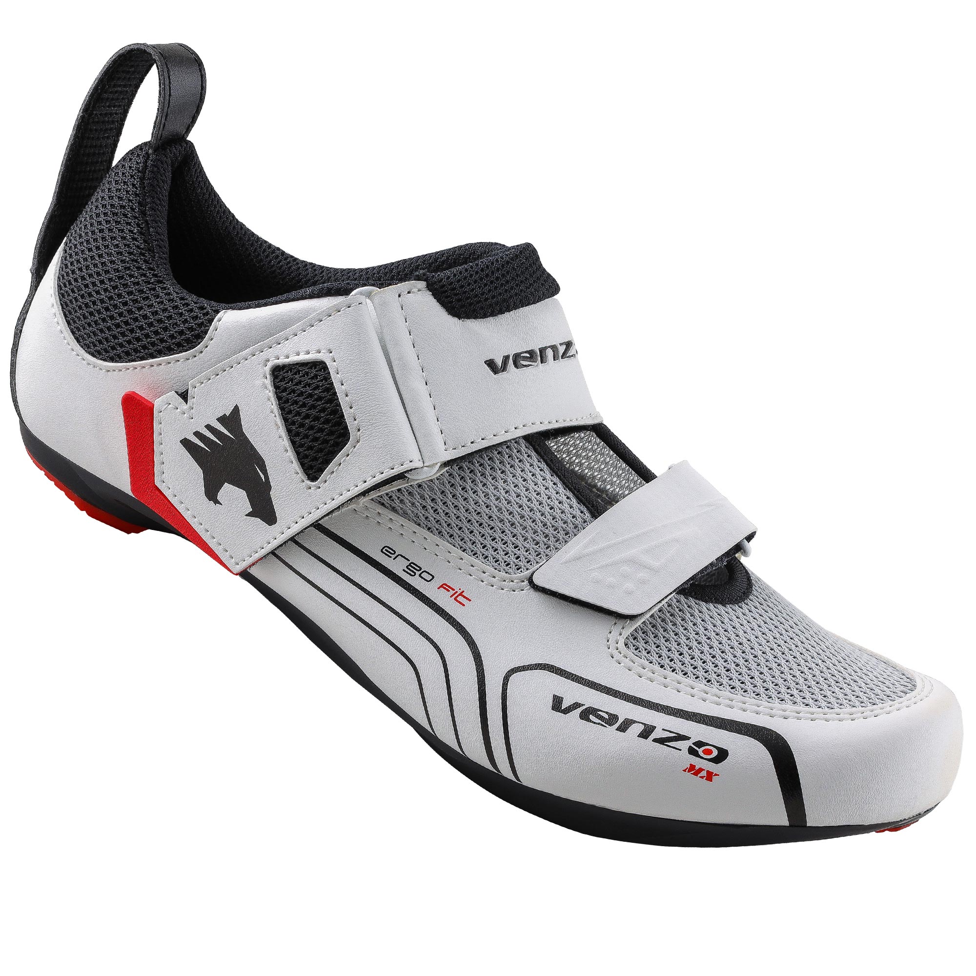 Venzo Cycling Bicycle Triathlon Road Bike Shoes For Shimano SPD SL Look White 48 