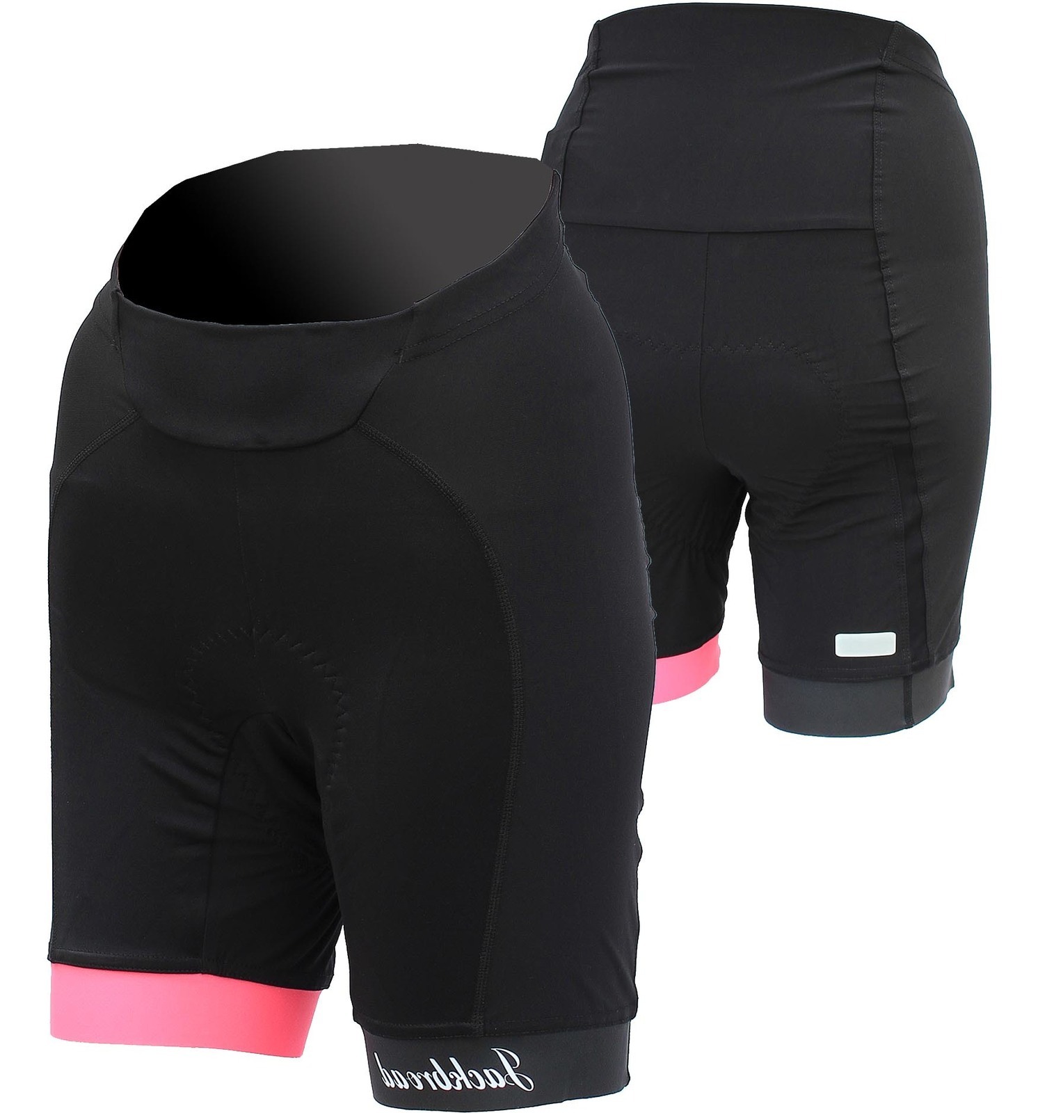 Jackbroad Premium Quality Cycling Padded Shorts Black Pink L