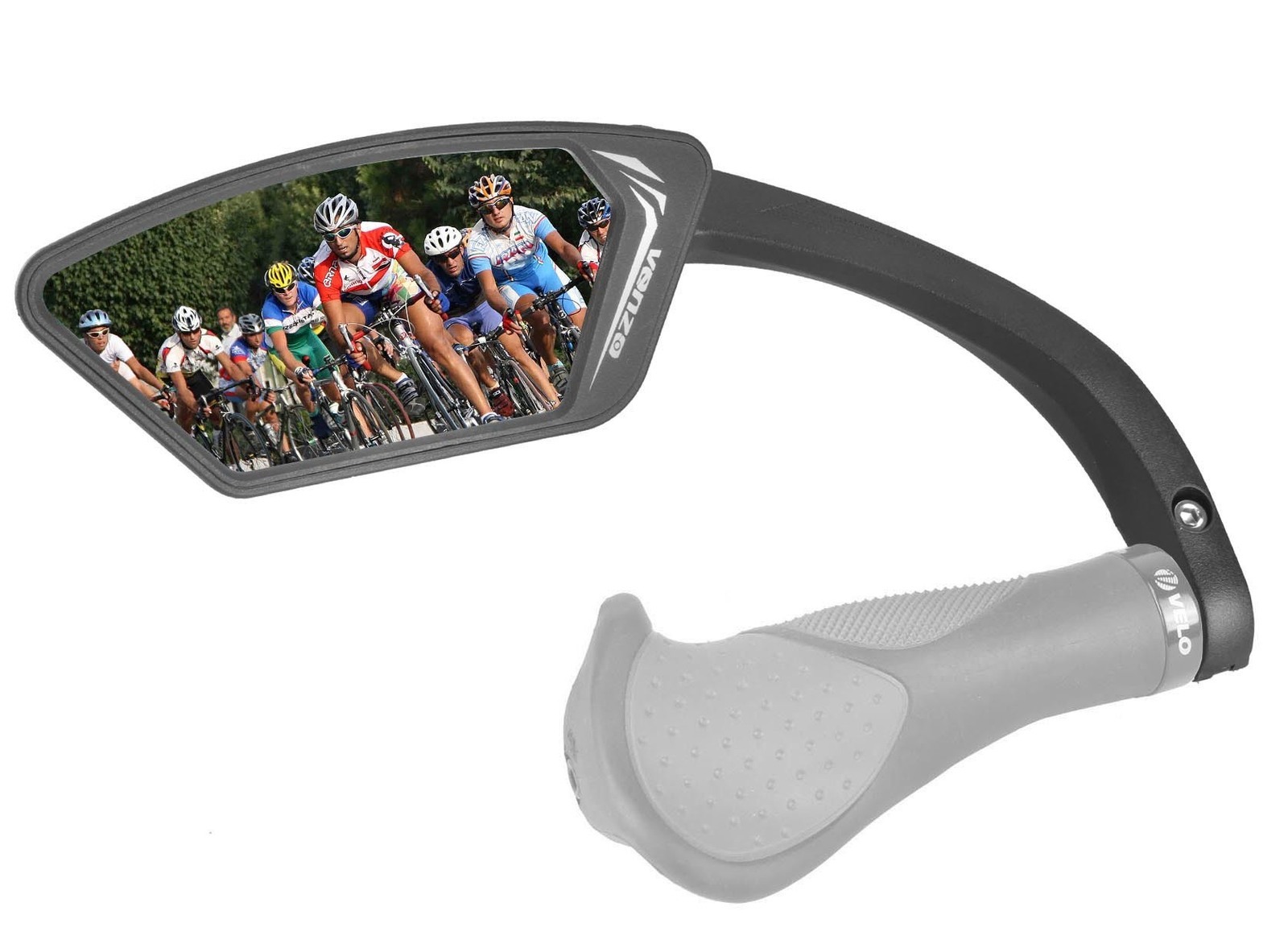 Venzo Bicycle Bike Handlebar Mirror Silver Lens 50% Anti-glare Glass SB9665