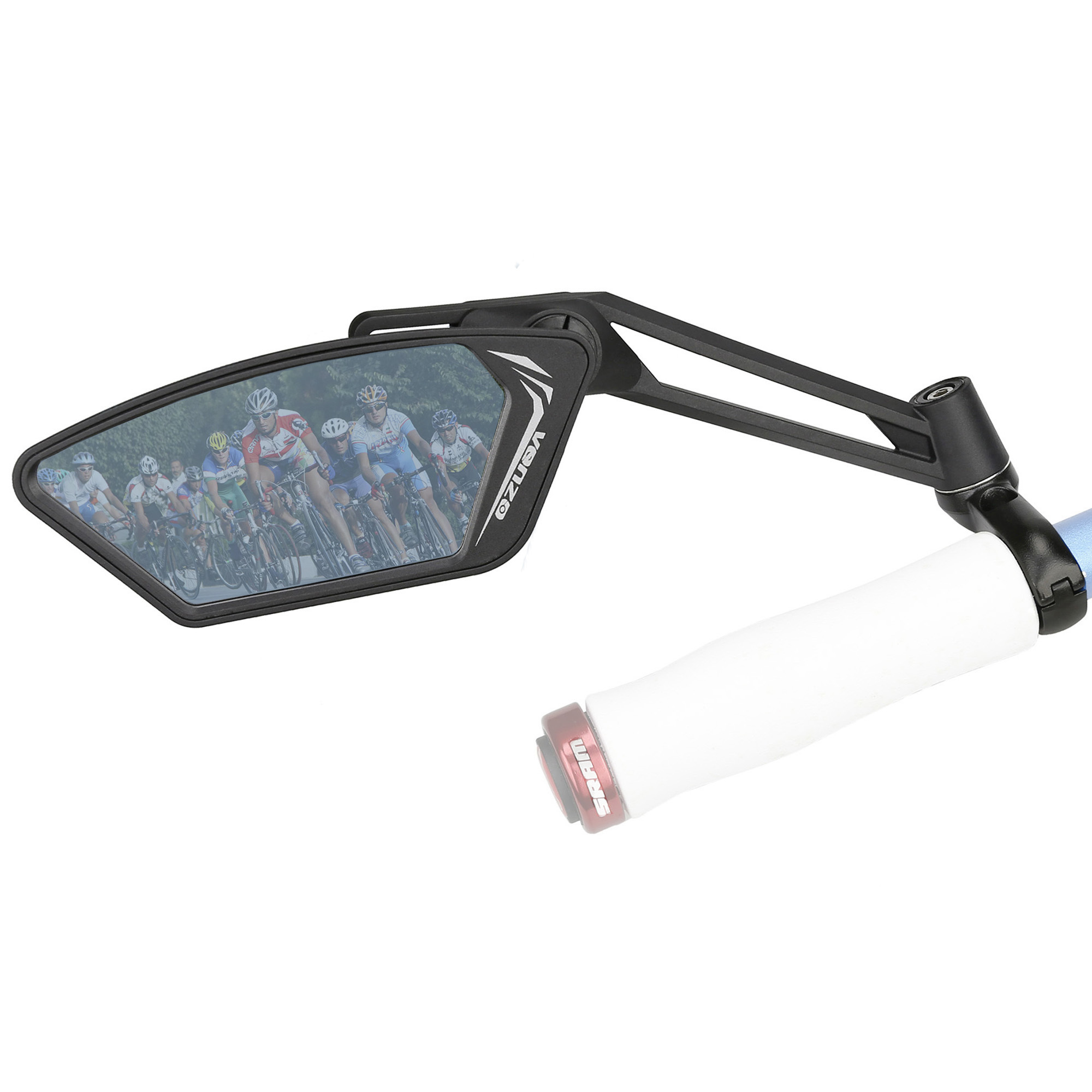 Venzo Bicycle Bike Handlebar Mirror Blue Lens 75 Antiglare Glass eBay