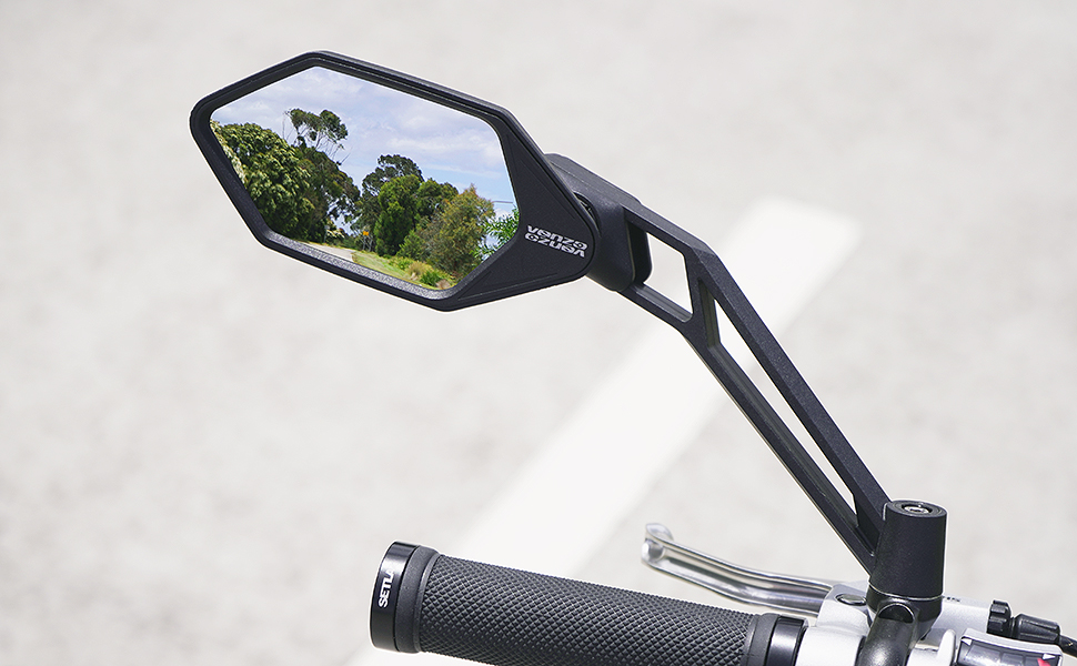 Buy Venzo Bicycle Bike Handlebar Mirror Silver Lens 50 Antiglare