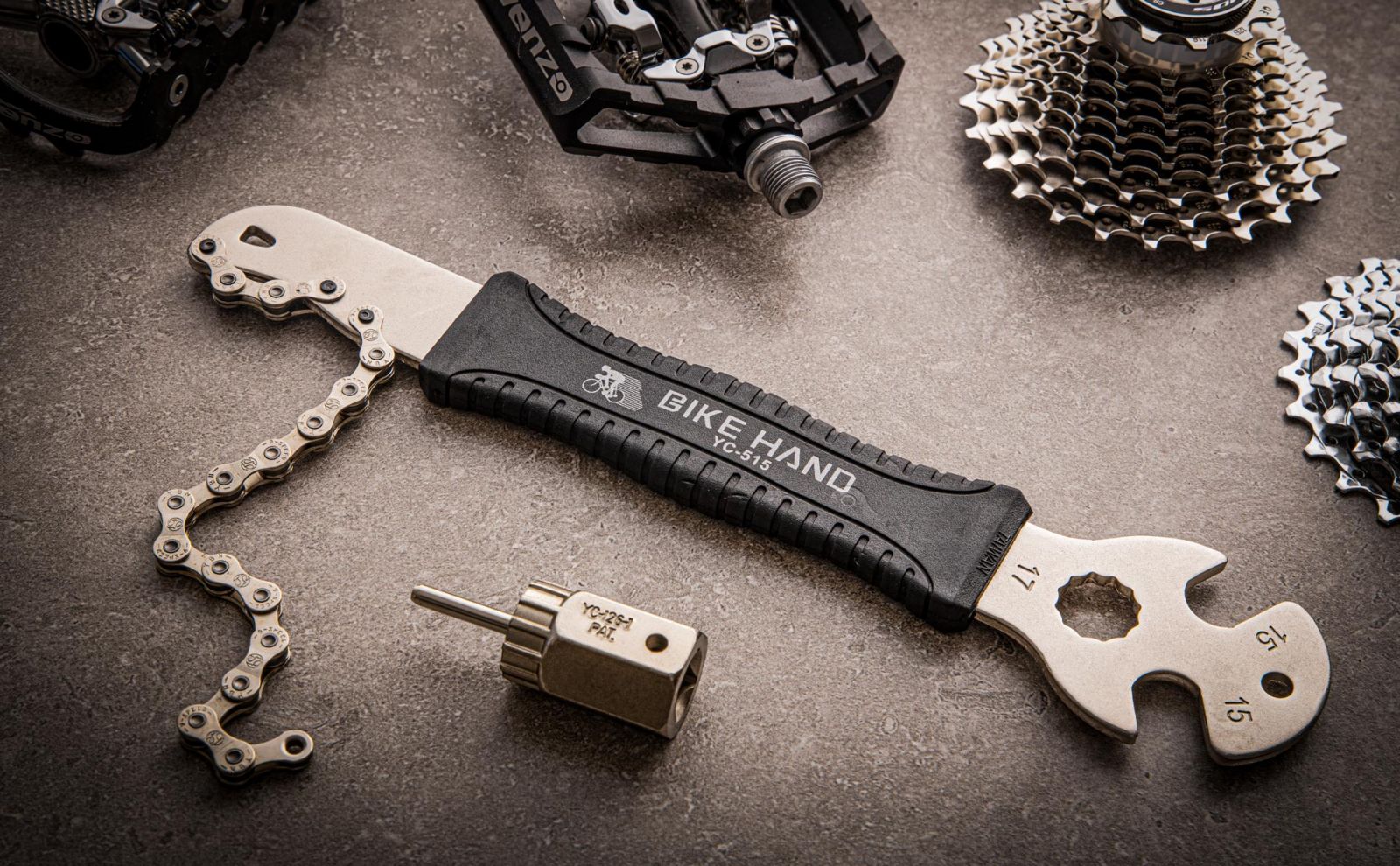 BIKEHAND Bike Shimano HG Cassette Install Removal Tool Kit with Pedal