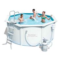 Bestway HYDRIUM NEPTUNE Strong Steel Wall Above Ground Swimming Pool with Sand Filter 10' x 48'