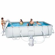 Bestway Above Ground Steel Frame Swimming Pool 4.04m 159"x79"x39.5" with Sand Filter