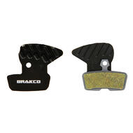 Brakco Organic Disc Pads With Heat-dissipation Fin For Avid Code 2011
