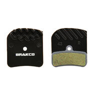 Brakco Organic Disc Pads With Heat-dissipation Fin For Shimano Saint/zee 2008 M810