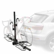 CD 2 Bike Bicycle Platform Style Carrier - Bike Rack for Car SUV Truck Tow Trailer Hitch Receiver Mount Size 2" 