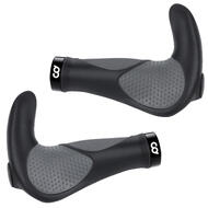 CyclingDeal Mountain Bike Grips Bicycle Handlebar Grips - Soft Gel Ergonomic Bike Handlebar Grips Anti-Slip Design MTB Grips with Bar Ends - Black