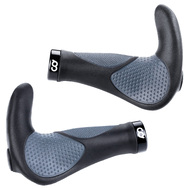 CD Mountain Bike Bicycle Handlebar Grips - with Ergonomic & Anti-Slip Design for MTB Hybrid Bikes - 1 Pair of Soft Gel Grips with Bar Ends Support