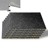 CyclingDeal Pro Quality Workout Tiles Mat - 6pk 50x50cm Interlocking Rubber 16mm Thick High-Density Dual Layer Non-Slip Floor Protection for Home Gym