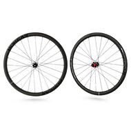 CD BOREAS Carbon Road Bike Wheels 700C Clincher Disc Brake Wheelset 35mm Compatible with Shimano 11 Speed Rear 12x142 Front 12x100