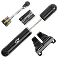 2 in 1 Mini Ratchet Bicycle Bike Mini Wrench with Tubeless Tire Repair Tool Kit