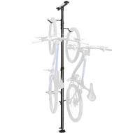 CyclingDeal Floor to Ceiling 2 Bike Storage Stand Durable & Lightweight Aluminum Dual Hanger Bicycle Parking Pole Rack No-Drill Mounting