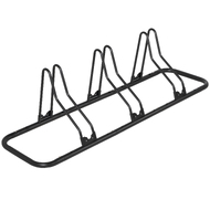 CyclingDeal Bicycle Floor Type Adjustable Parking Rack Stand - for 3 Bikes - Mountain MTB & Road Bike Indoor Garage Storage