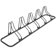 CyclingDeal Bicycle Floor Type Adjustable Parking Rack Stand - for 5 Bikes - Mountain MTB & Road Bike Indoor Garage Storage