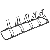 CyclingDeal Bicycle Floor Type Adjustable Parking Rack Stand - for Mountain MTB and Road Bike Indoor Garage Storage - for 5 Bikes