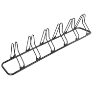 CyclingDeal Bicycle Floor Type Adjustable Parking Rack Stand - for Mountain MTB and Road Bike Indoor Garage Storage - for 6 Bikes