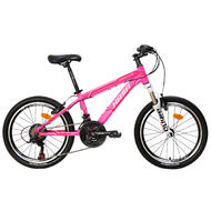HASA Bicycle Girls Kids Mountain Bike Shimano 18 Speed 20" Wheels 12" Frame Pink