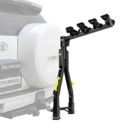 CD Quick Release Bike Carrier A Frame Rack for Spare Tyre Wheel Tow Ball Hitch Bike Car Rack - 4 x Bicycle - Heavy Duty Sturdy Rust Proof