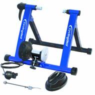 Indoor Bike Trainer Portable Exercise Bicycle Magnetic Stand With Resistance Shifter Blue