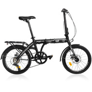 CyclingDeal Folding Bike Shimano 7 Speed Aluminium 20-inch Wheels Easy Folding City Bicycle with Disc Brake, Rear Carry Rack, Front and Rear Fenders