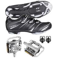 Venzo Mountain Bicycle Shimano SPD Shoes + Multi-Use Pedals