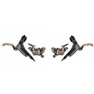 Hayes Dominion Disc Four Piston Brakes Post Mount Black/Bronze Pair