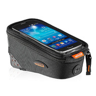 IBERA Bicycle Frame Top Tube Bag - Water-Resistant 1680D Nylon, Reflective Trim, Multi-Compartment Storage, Phone Sleeve for 5"-6" Screens