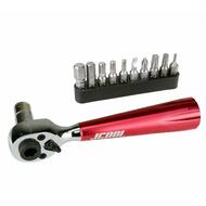 JCOOL Power Steer Bike Repair Tool 1/4" x Bit Wrench Kit With LED