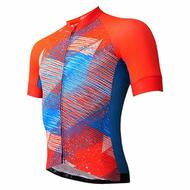 2017 Spring & Summer Cycling Short Sleeve Top Digital Wave Jersey Red