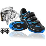 Venzo Mountain Bike Bicycle Cycling Shimano SPD Shoes + Pedals & Cleats