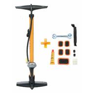 GIYO High Pressure Floor Air Pump Gauge 160 Psi +Glueless Puncture Repair Kit