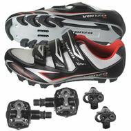 Venzo Mountain Bike Bicycle Cycling Shimano SPD Shoes + Pedals & Cleats