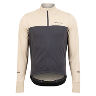 PEARL IZUMI QUEST THERMAL Mens Cycling Jersey - Full Zipper Long Sleeve with 3 Rear Pockets Stone Dark Ink