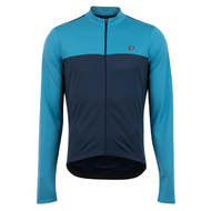 PEARL IZUMI QUEST Mens Cycling Jersey - Full Zipper Long Sleeve with 3 Rear Pockets Navy Logan