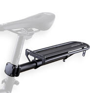 Bicycle Bike Alloy Seatpost Mount Rear Back Cargo Pannier Rack - Universal Mountain or Fat Bike Luggage Carrier - Lightweight