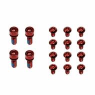 Bike Rotor Adaptor Screws Bolts Red