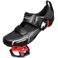 Venzo Bike Bicycle Men’s Road Cycling Triathlon Shoes - With Clipless Sealed Bearing LOOK Delta Compatible Pedals & 9 Degree Float Cleats