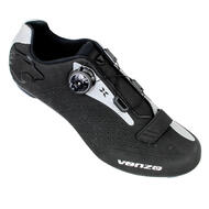 Venzo Cycling Bicycle Cycle Road Bike Shoes Men - Compatible with Shimano SPD, SPD SL, Look KEO, Look Delta Black
