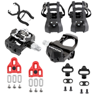 Venzo 4 in 1 Compatible with Peloton, Look Delta & Shimano SPD Pedals, Toe Cages, Cleats & Cage Removal Tool Set - for Indoor Fitness Exercise Bikes