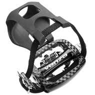 VENZO Bike Toe Clips Cages & Pedals - Compatible with Shimano SPD - Fixed or Adjustable Bicycle Toe Clips & Cleats for Fitness Indoor Exercise Bikes